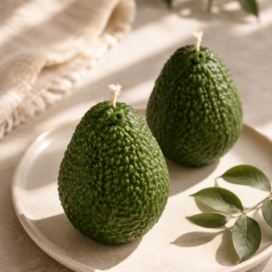 Handcrafted Avocado Beeswax Decorative Candle