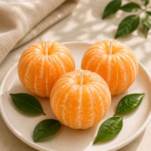 Handcrafted Mandarin Fruit Soy Wax Candle Set