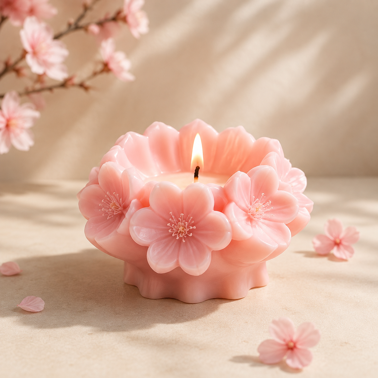 Handcrafted Sakura Blossom Soy Wax Candle